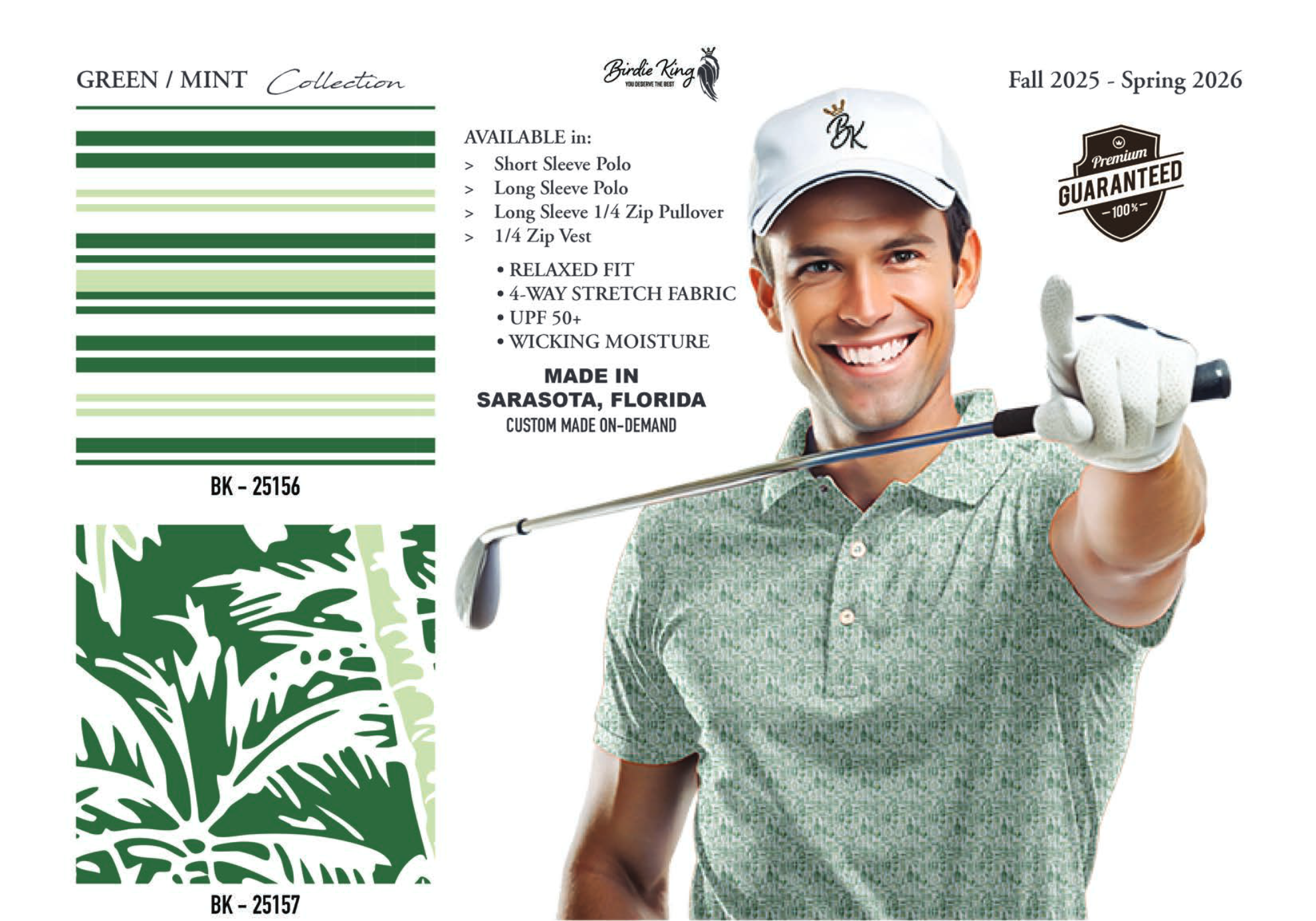 Men’s Polo Green / Mint Collection