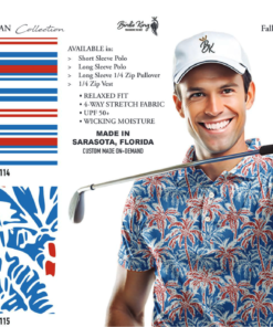 Men’s Polo Red / White / Blue Collection